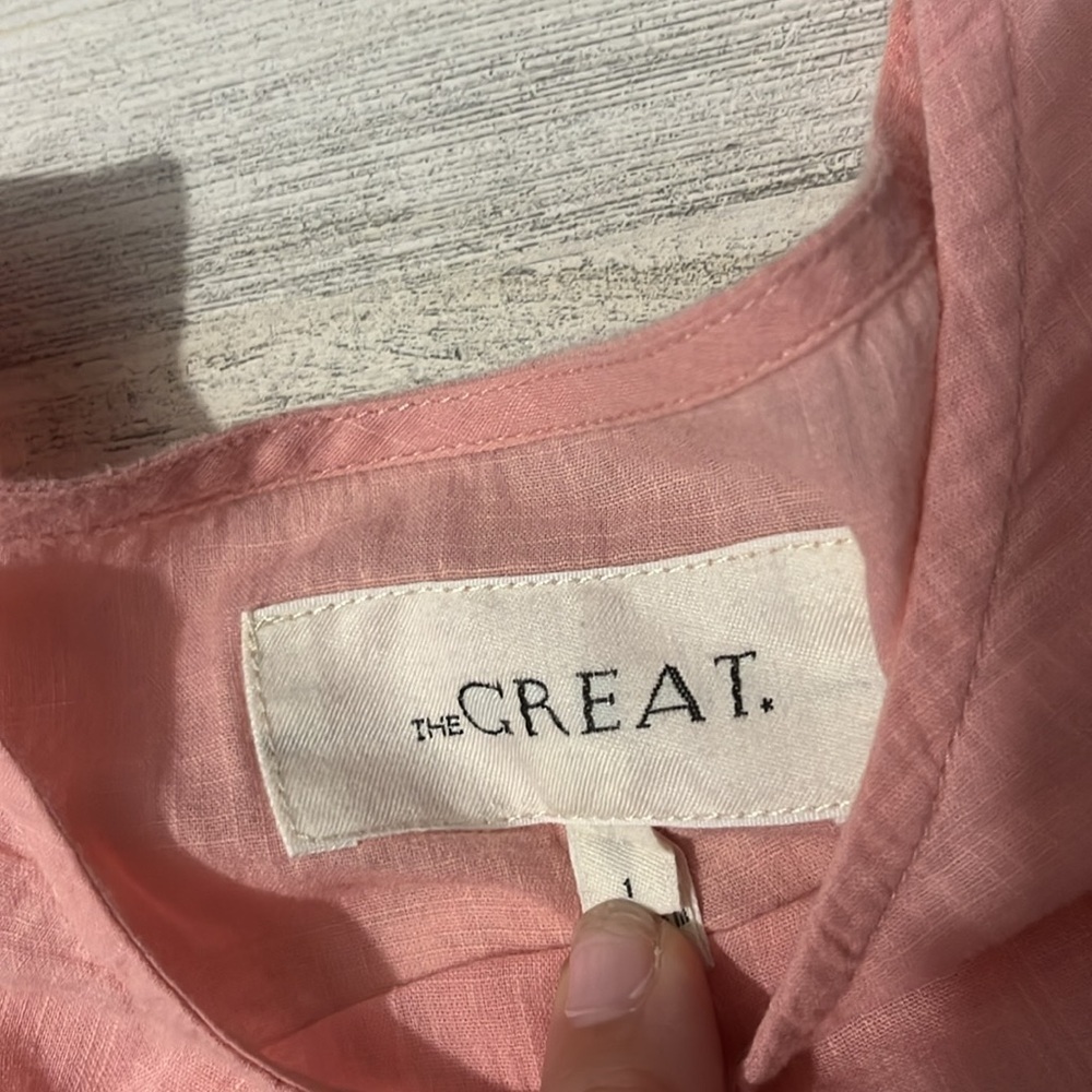 The GREAT. Pale Pink Ruffled Blouse - Picture 7 of 12